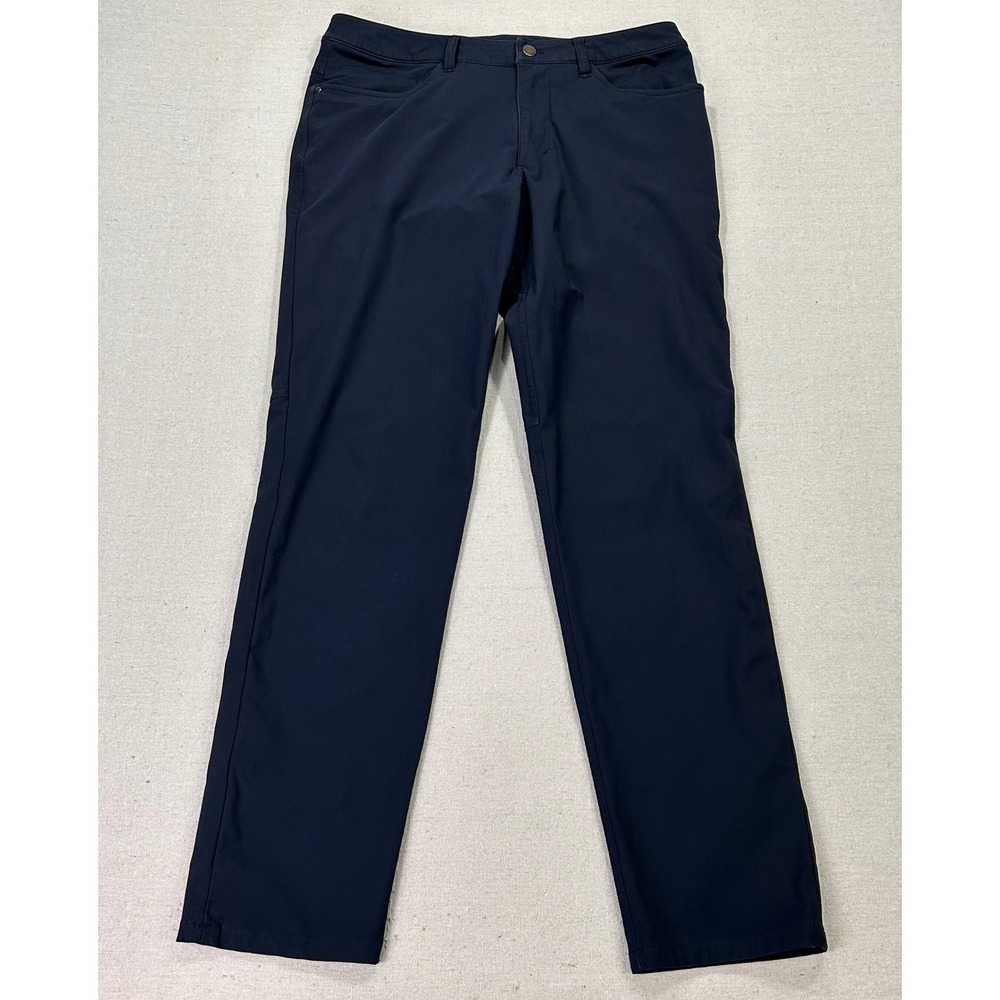 Lululemon Men's 32 Commission Pant Slim Warpstreme Navy Blue LM5426S